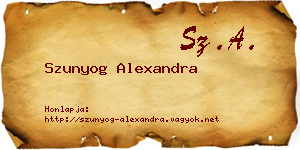 Szunyog Alexandra névjegykártya